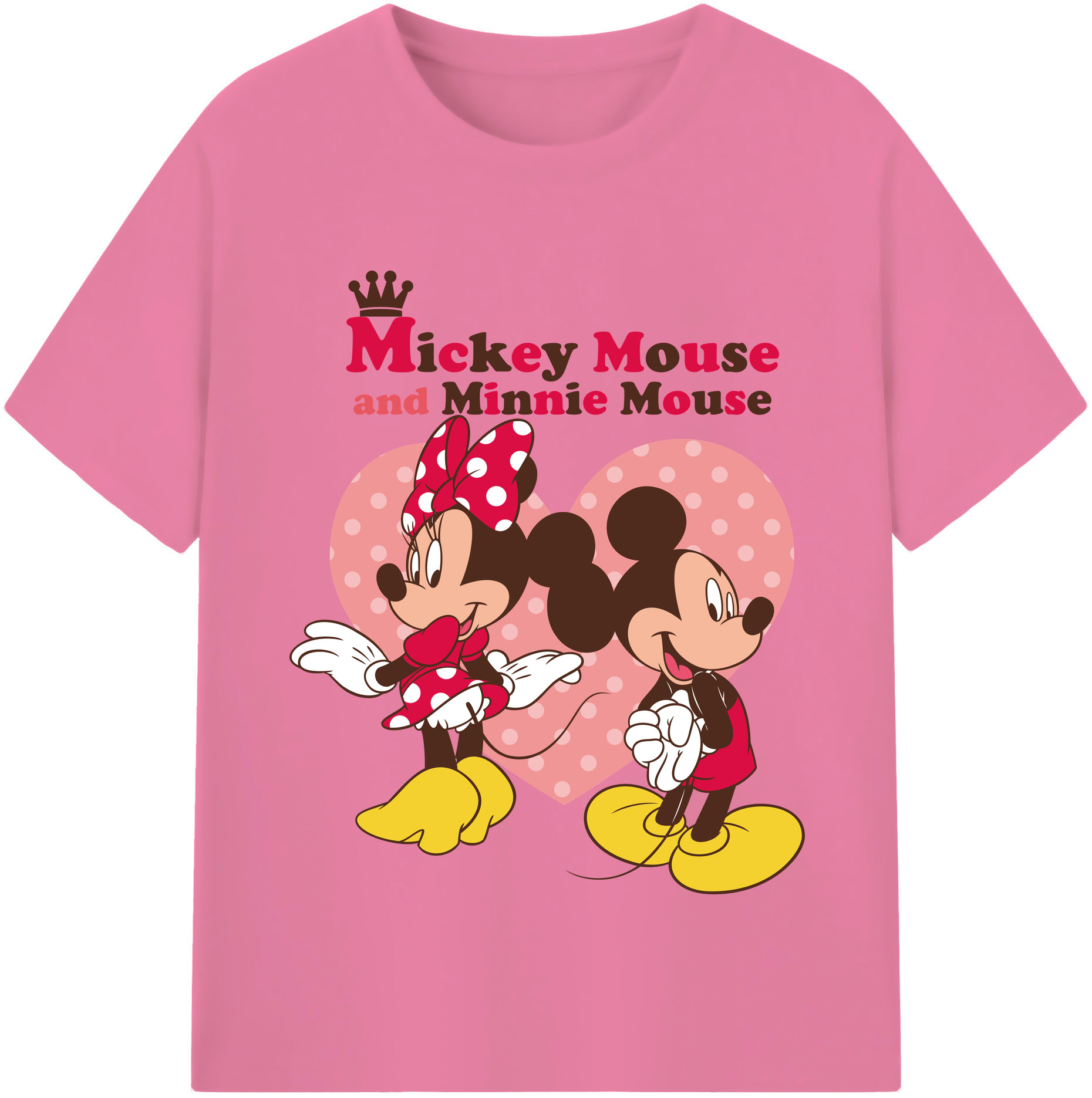（画像用） ミッキーマウス Mickey Mouse 綿100％半袖Tシャツ（フロントプリント）